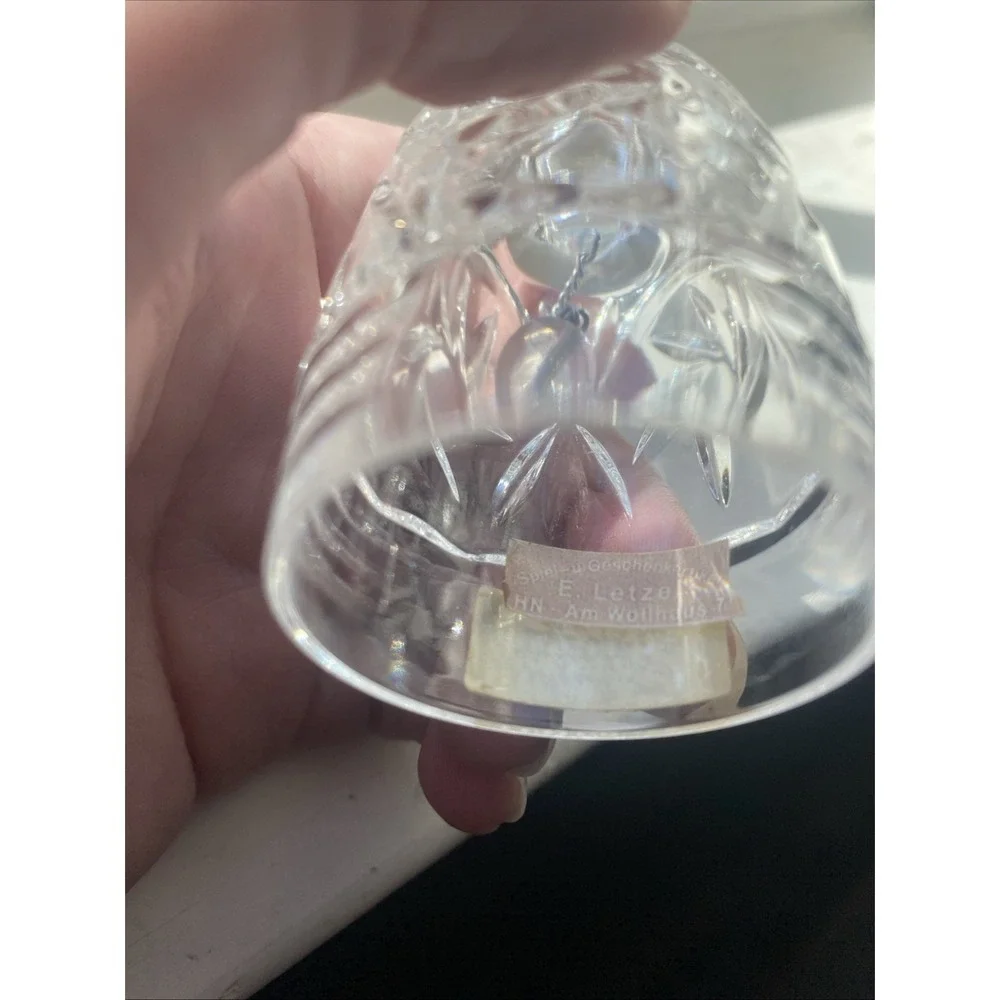 Vintage Tritschler Winterhalder Bleikristall Hand Bell Lead Crystal West Germany